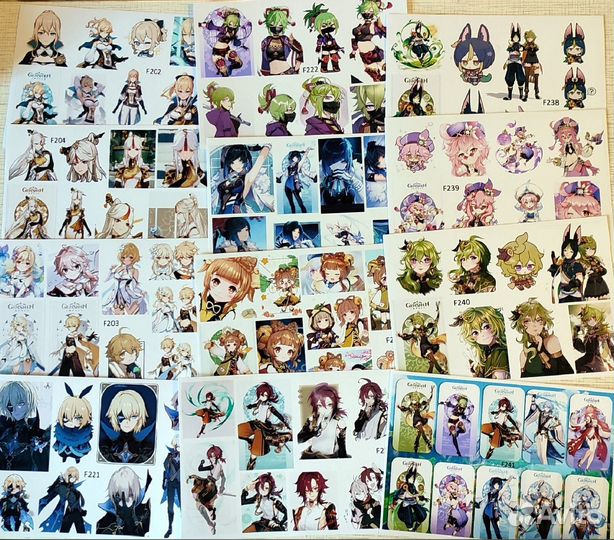 Стикерпак с персонажами Геншин Импакт