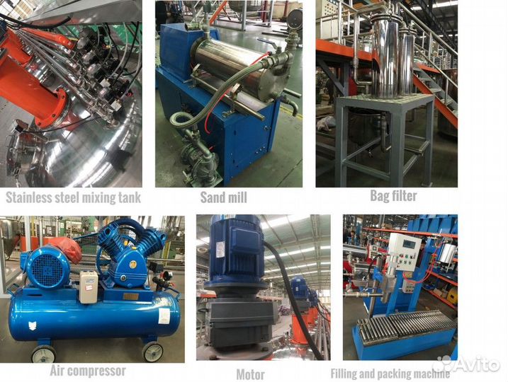 Линия производства водорастворимых красок