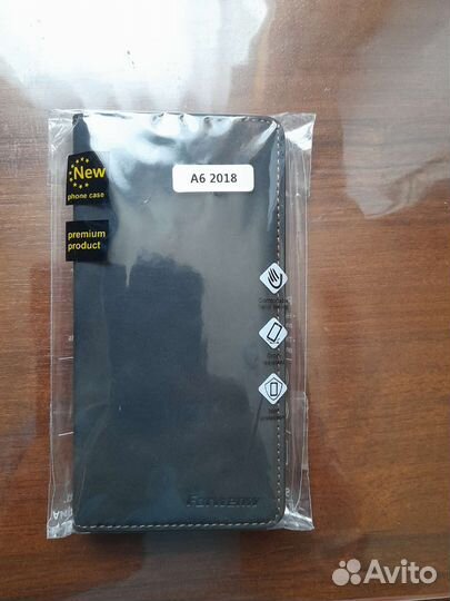 Кожаный чехол samsung A6 2018