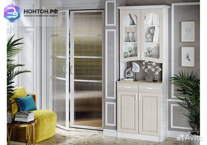 Буфет Констанция 2-х створчатый сандал светлый