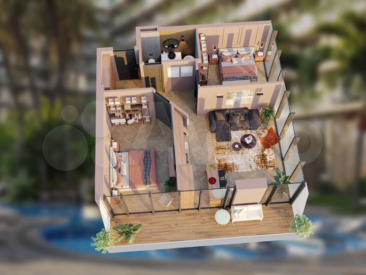 1-к. квартира, 67,5 м² (Грузия)