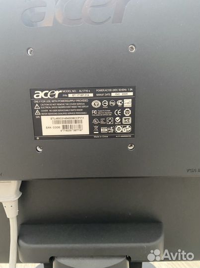 Монитор acer AL 1716