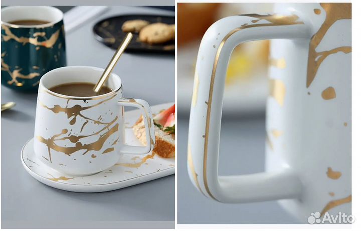 Подарочный набор для чая кофе 400 мл белый