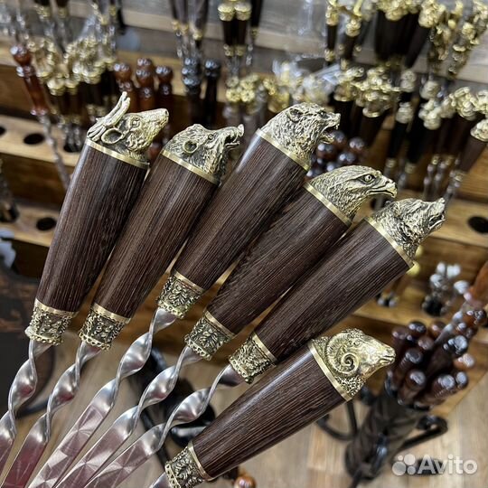 Набор шампуров Звери большие с литьем