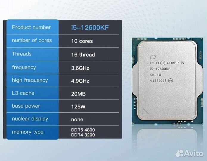 Комплект Core i5-12600KF/B760m/32Gb DDR4 3600Mhz