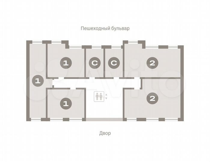 2-к. квартира, 56,9 м², 3/9 эт.