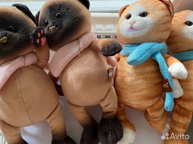 Мягкая игрушка котики высота 20 см