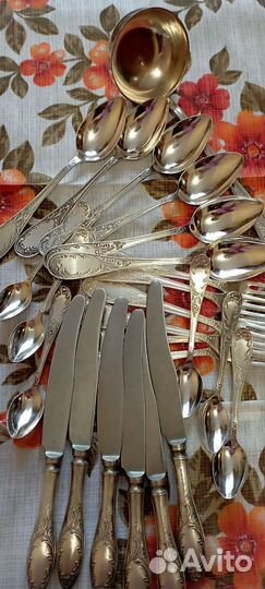 Набор столовый мельхиор Старое Пламя Кольчугино