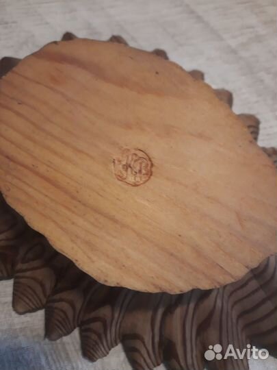 Тарелка ваза блюдо менажница деревянная резная