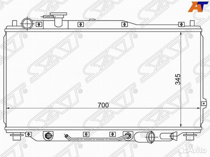 Радиатор охлаждения Kia Shuma