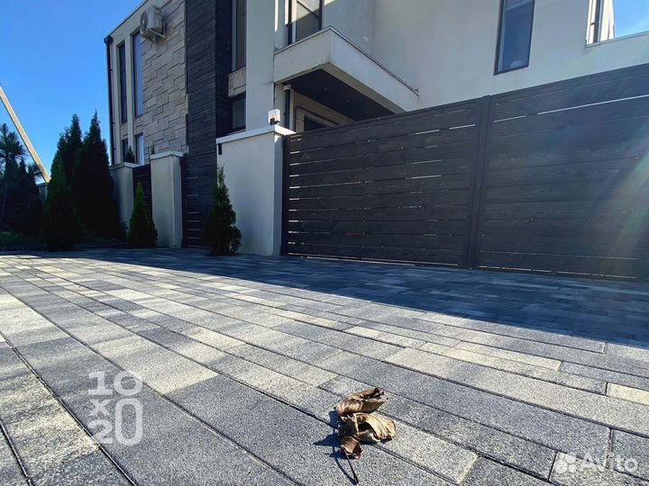 Тротуарная плитка, газонная решетка, бордюры