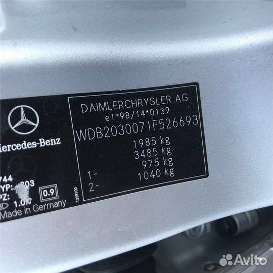 Разбор на запчасти Mercedes C W203