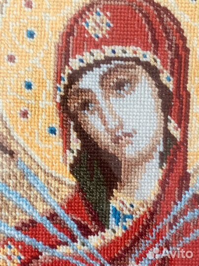 Икона Богородица - вышивка крестом