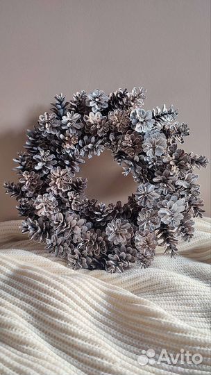 Венок декоративный, стиль рустик