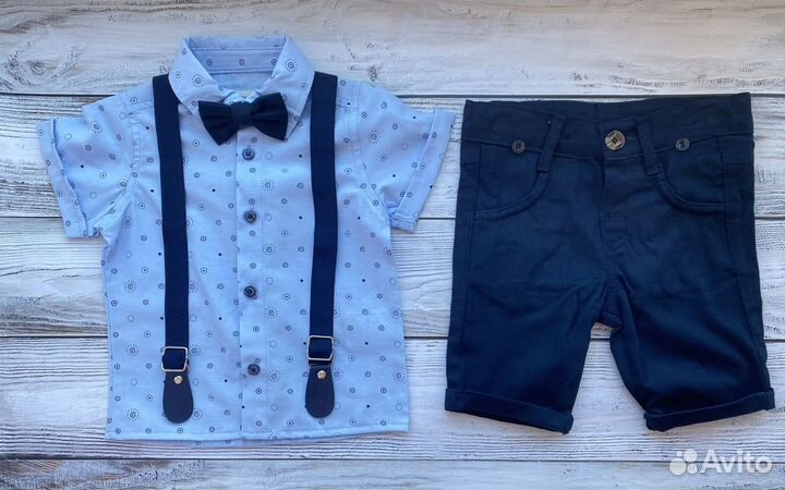 Комплект рубашка и шорты 86 92 98 размер