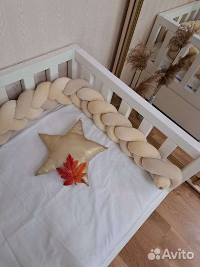 Бортики косички в кроватку