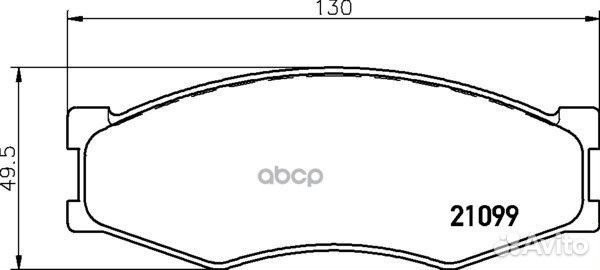 Колодки тормозные дисковые перед (PF-2095)