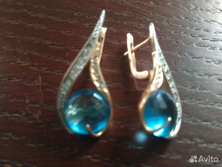Золотые серьги 585 пробы