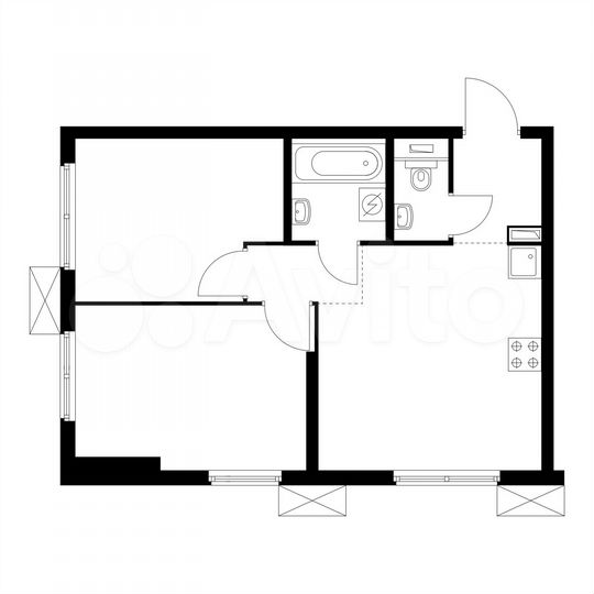 2-к. квартира, 46,3 м², 25/33 эт.