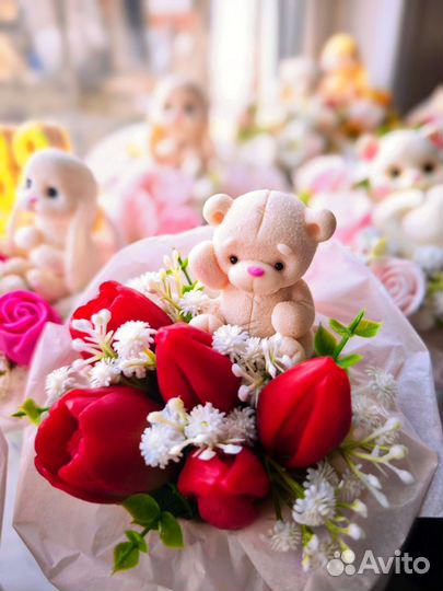 Букеты весенние из мыла