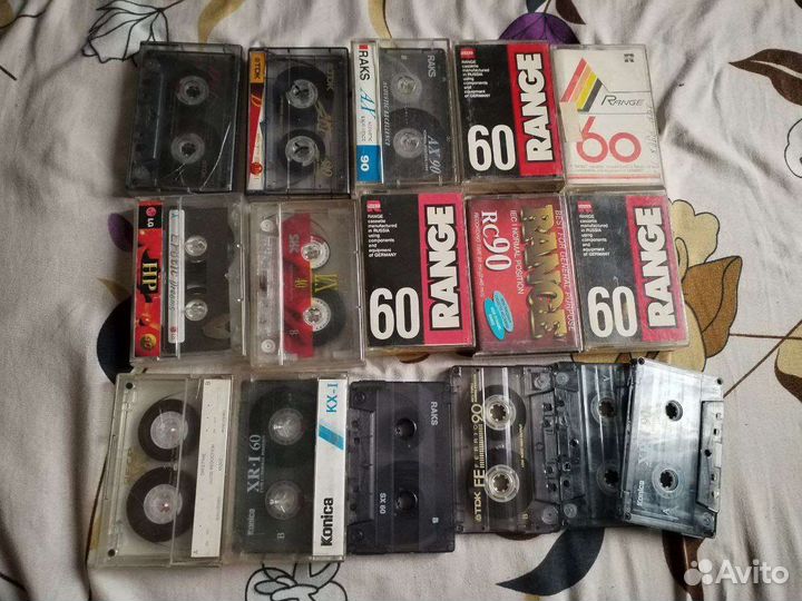 Аудиокассеты tdk,Konica, range 60, Rask, skc, lg