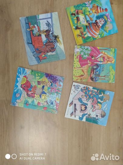 Пазлы 5шт из СССР