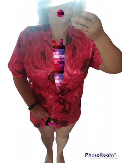 Шелковый халатик(халат) 46р