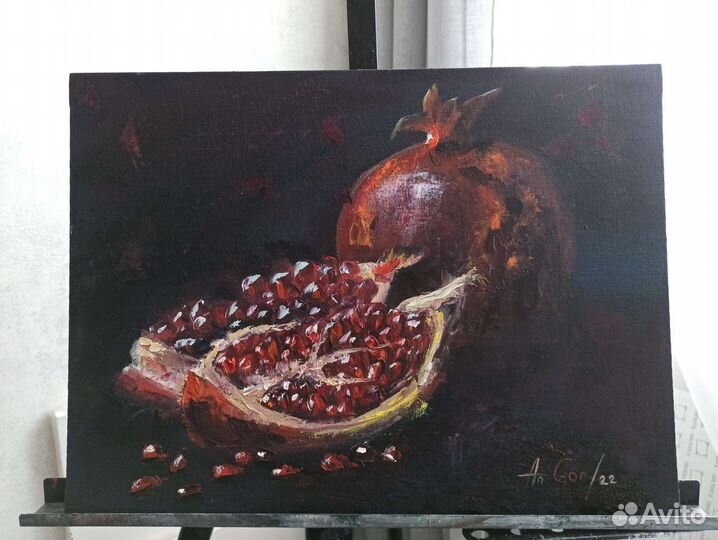Картина маслом Гранаты