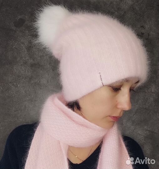 Тёплый зимний комплект из пуха норки