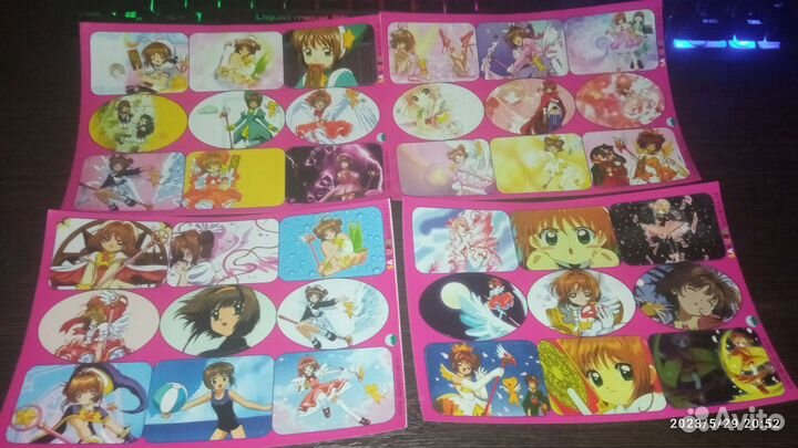 Наклейки и колода карт Сакура собирательница карт