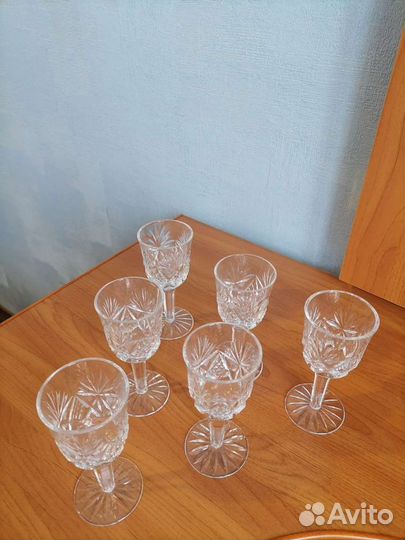 Хрусталь СССР Фужеры большые, рюмки