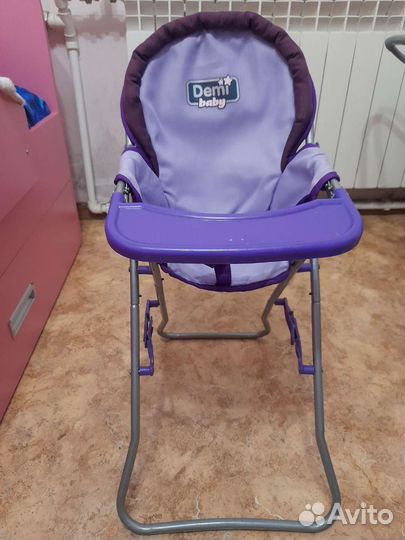 Стульчик для кормления игрушечный