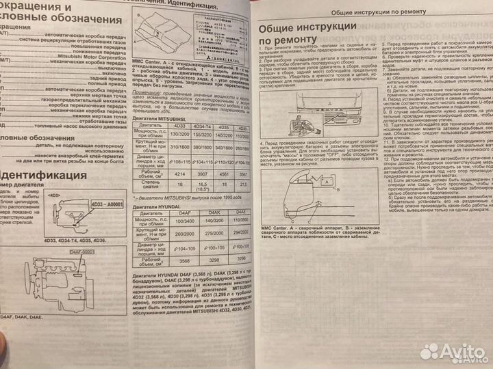 Книга двиг mitsubishi 4D33, 4D34-T4, 4D35, 4D36