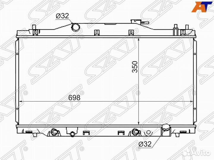 Радиатор Honda Integra 01-06