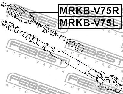 Пыльник рулевой рейки правый