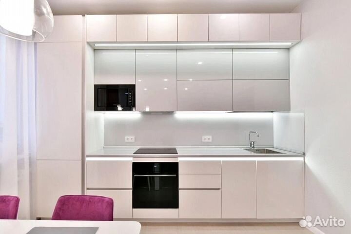 Прямой кухонный гарнитур современный