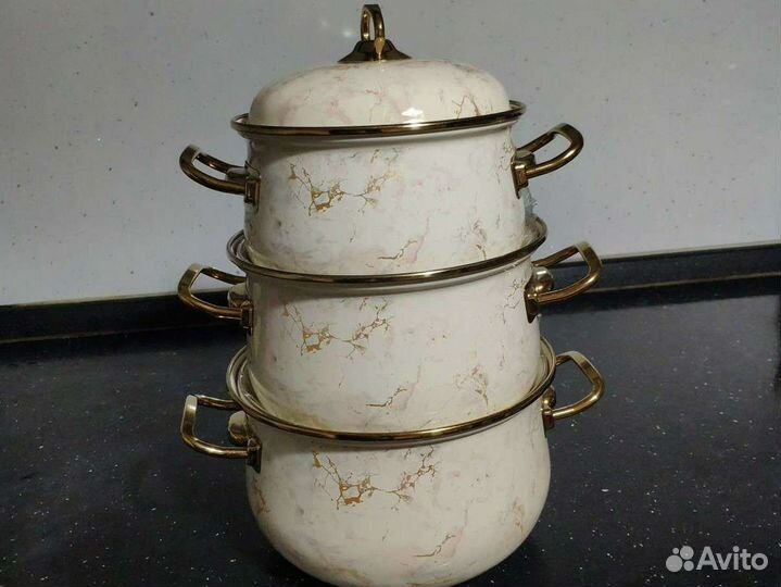 Турецкая эмалированная кастрюля 2,3,4, литров