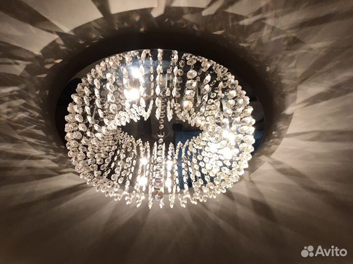 Люстра потолочная бу хрустальная