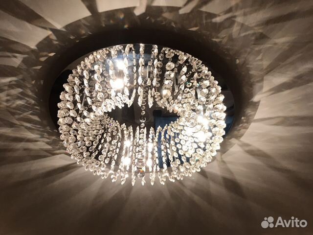Люстра потолочная бу хрустальная