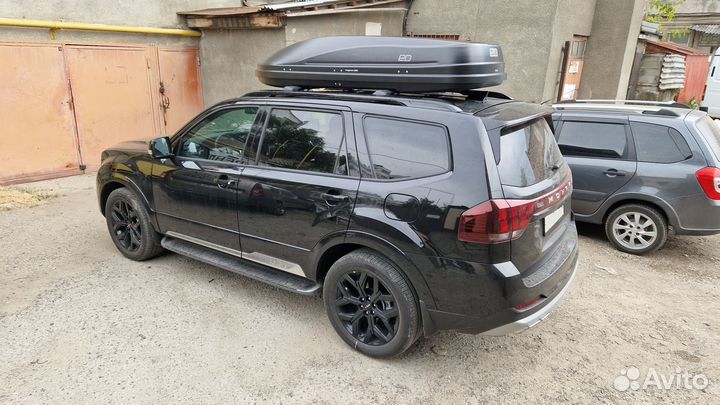 Автобокс на крышу Kia Mohave, 580 литров, карбон