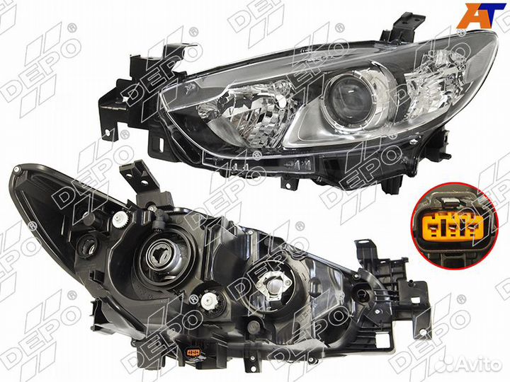 Фара mazda 6 /atenza 12-15 LH галоген, под коррект