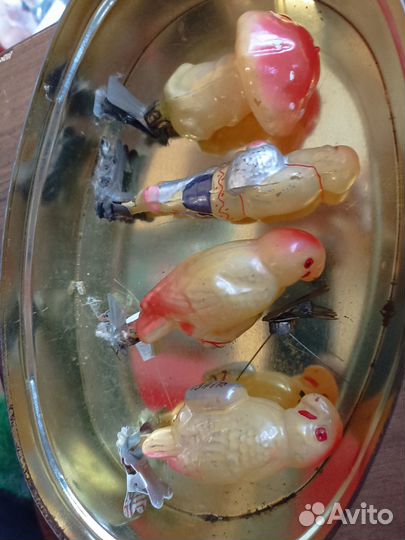 Елочные игрушки на прищепках