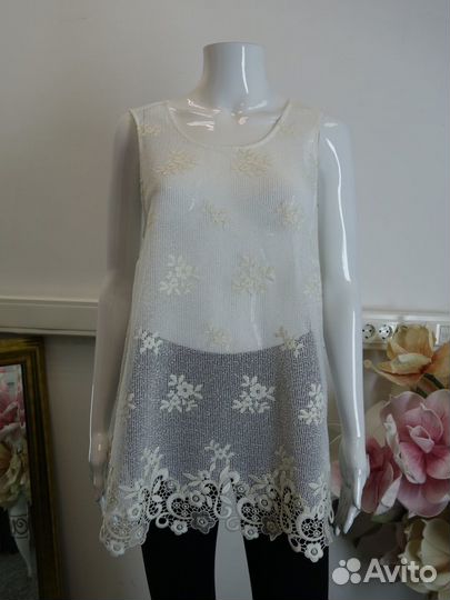 Ermanno Scervino новый кружевной топ оригинал