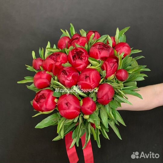 Красные пионы