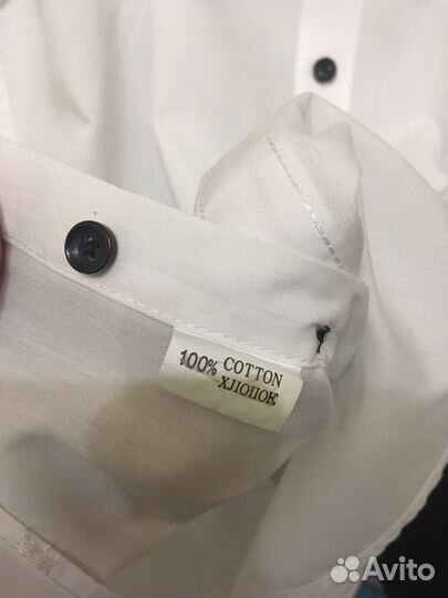 Рубашка белая для мальчика, длина - 65, рукав - 61