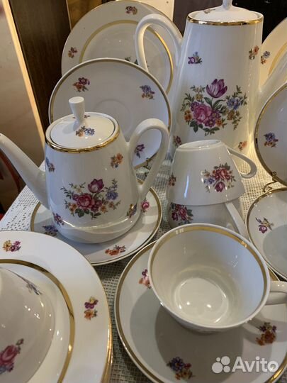 Сервиз чайный старая Кала.Немец.Мейсенский букет