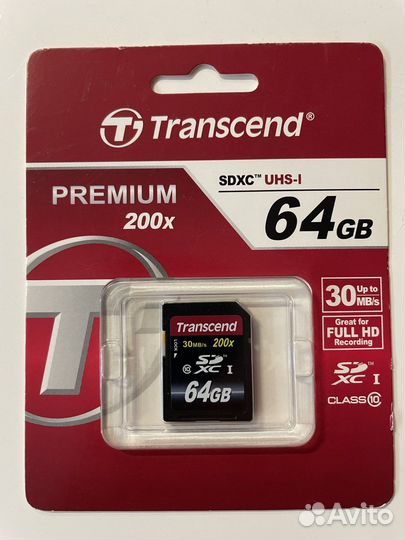Карта памяти sdhc 64 GB