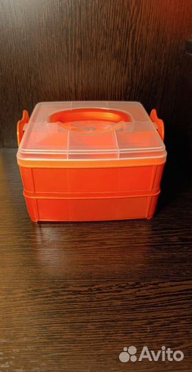 Органайзер/бокс для мелочей, двухъярусный 15х15х9