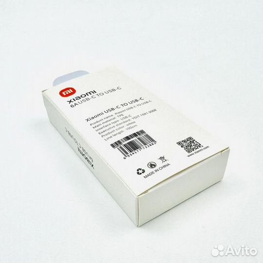 Кабель Xiaomi 6А C-C 1м
