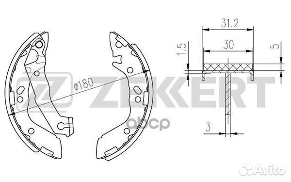 Колодки торм. бараб. задн. Hyundai Accent 94